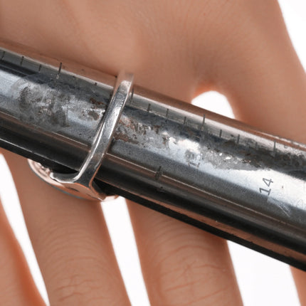 sz12 Alvin Monte Navajo 14k/Sterling turquoise ring - Estate Fresh Austin