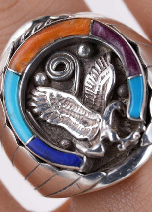 sz12 Navajo Sterling silver Eagle ring - Estate Fresh Austin