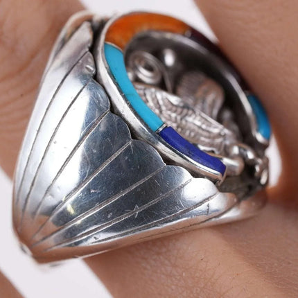 sz12 Navajo Sterling silver Eagle ring - Estate Fresh Austin