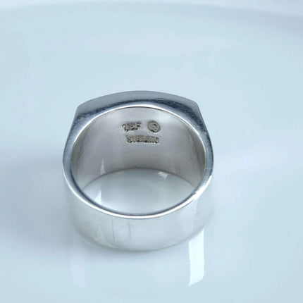 Sz12 Sterling Turquoise Inlay Men's ring - Estate Fresh Austin