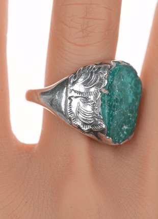 sz12.75 Zuni Dan Simplicio(1917 - 1969) Large waterweb turquoise ring - Estate Fresh Austin