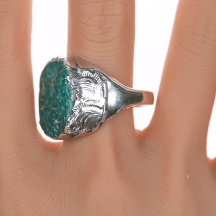 sz12.75 Zuni Dan Simplicio(1917-1969) Large waterweb turquoise ring - Estate Fresh Austin