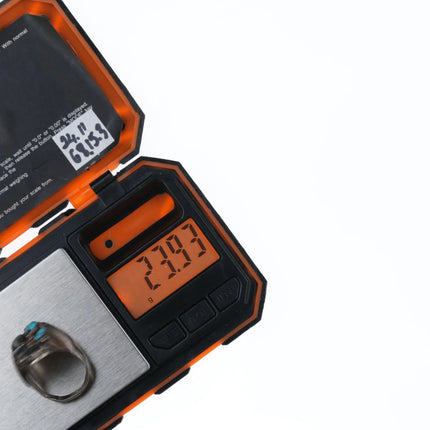 sz13 Large Robert Shakey Navajo silver and turquoise cluster ring - Estate Fresh Austin