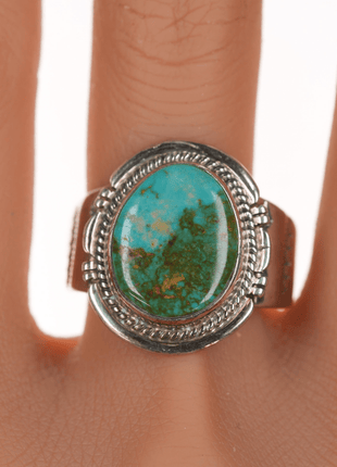 sz13 Nelson Navajo silver and turquoise ring - Estate Fresh Austin