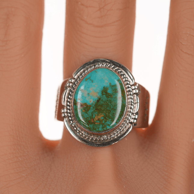 sz13 Nelson Navajo silver and turquoise ring - Estate Fresh Austin