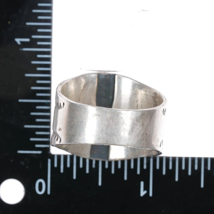 sz15 c1940's Navajo silver ring with nice turquoise - Estate Fresh Austin