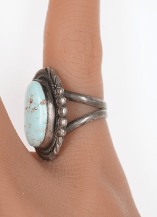 sz3 Burt Francisco Navajo silver and turquoise ring - Estate Fresh Austin