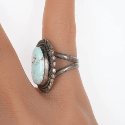 sz3 Burt Francisco Navajo silver and turquoise ring - Estate Fresh Austin