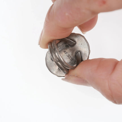 sz3 Burt Francisco Navajo silver and turquoise ring - Estate Fresh Austin