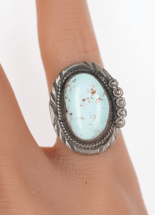 sz3 Burt Francisco Navajo silver and turquoise ring - Estate Fresh Austin