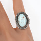 sz3 Burt Francisco Navajo silver and turquoise ring - Estate Fresh Austin