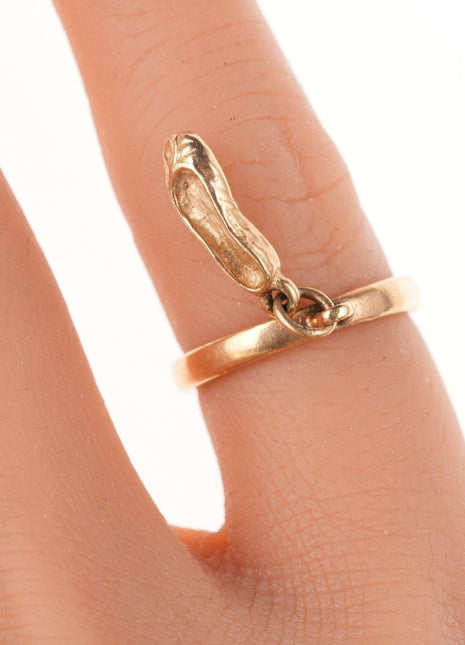 sz3 Retired James Avery 14k gold Ballet slipper ring - Estate Fresh Austin