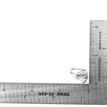 Sz3 Vintage JL Native American 14k/sterling turquoise ring - Estate Fresh Austin