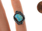 sz3 Vintage Native American Sterling and turquoise ring - Estate Fresh Austin