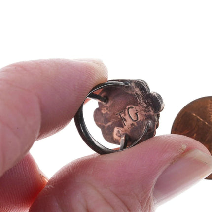 sz3 Vintage Native American Sterling and turquoise ring - Estate Fresh Austin