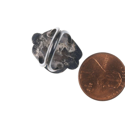 sz3 Vintage Native American Sterling and turquoise ring - Estate Fresh Austin