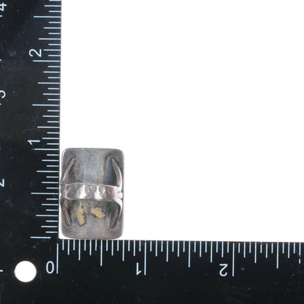 sz3.5 Vintage Native American silver green turquoise ring - Estate Fresh Austin