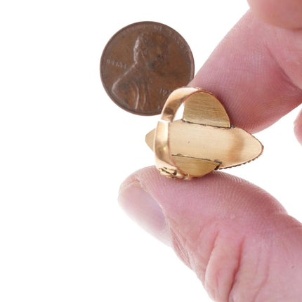 sz4 Antique Chinese 18k Jadeite ring - Estate Fresh Austin