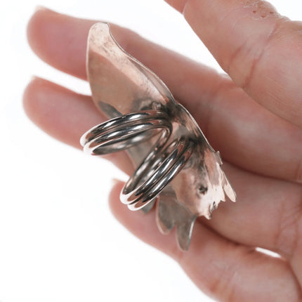 sz4 retro Southwestern Modernist sterling and lapis ring - Estate Fresh Austin