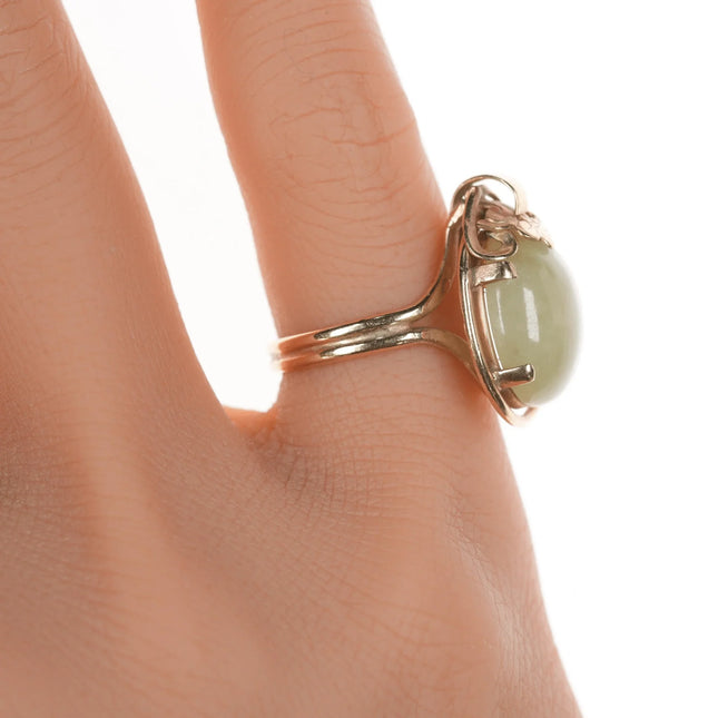 sz4.25 14k Ming's of Hawaii Jadeite ring - Estate Fresh Austin