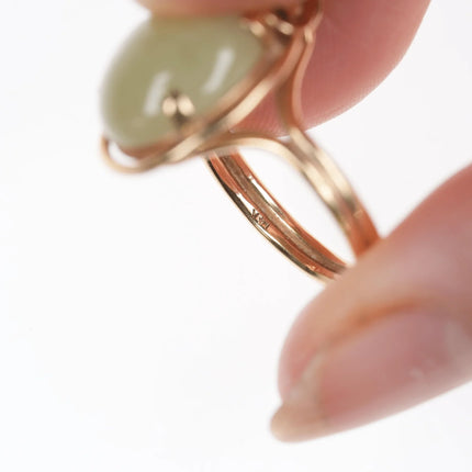 sz4.25 14k Ming's of Hawaii Jadeite ring - Estate Fresh Austin