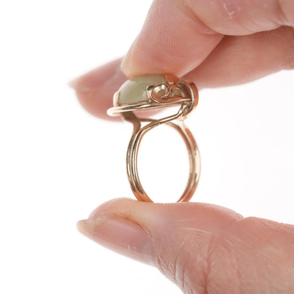 sz4.25 14k Ming's of Hawaii Jadeite ring - Estate Fresh Austin