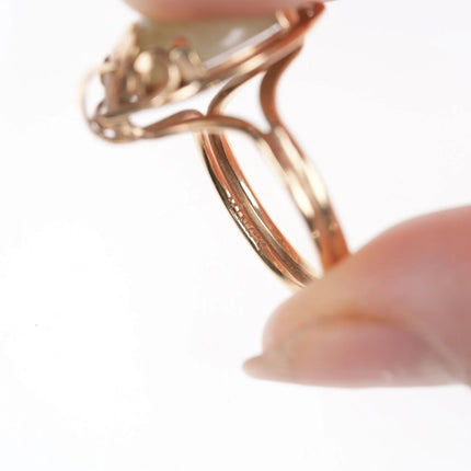 sz4.25 14k Ming's of Hawaii Jadeite ring - Estate Fresh Austin