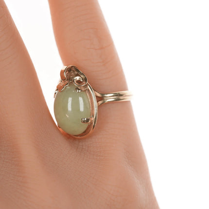 sz4.25 14k Ming's of Hawaii Jadeite ring - Estate Fresh Austin