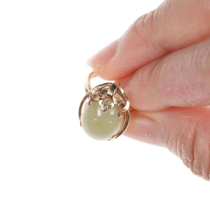 sz4.25 14k Ming's of Hawaii Jadeite ring - Estate Fresh Austin