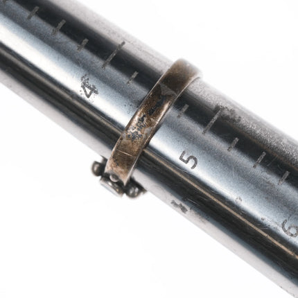 sz4.5 40's-50's Navajo Curio sterling snake eye ring - Estate Fresh Austin