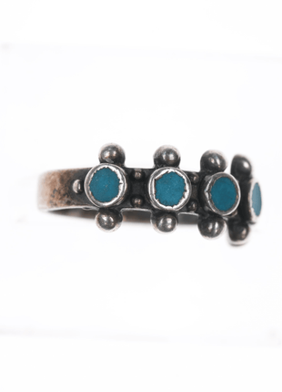 sz4.5 40's - 50's Navajo Curio sterling snake eye ring - Estate Fresh Austin