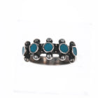 sz4.5 40's-50's Navajo Curio sterling snake eye ring - Estate Fresh Austin