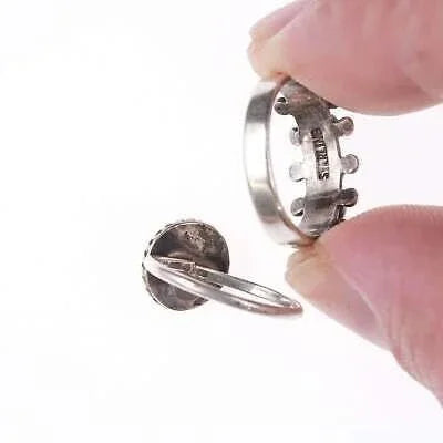 sz4.5-5.5 Fred Harvey and other Native American sterling and turquoise rings - Estate Fresh Austin