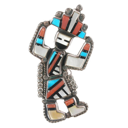 sz4.5 60's-70's Huge Vintage Zuni sterling Rainbow Man ring - Estate Fresh Austin