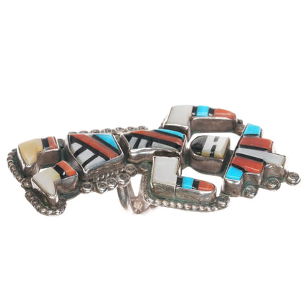 sz4.5 60's-70's Huge Vintage Zuni sterling Rainbow Man ring - Estate Fresh Austin
