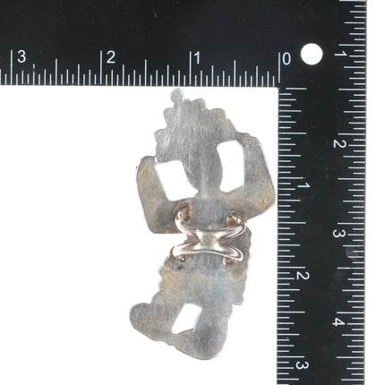 sz4.5 60's-70's Huge Vintage Zuni sterling Rainbow Man ring - Estate Fresh Austin