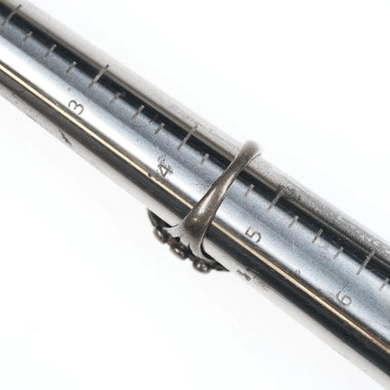 sz4.5 Early Navajo silver and high grade turquoise ring - Estate Fresh Austin