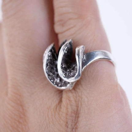 sz4.5 retro sterling ring - Estate Fresh Austin