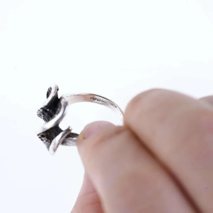 sz4.5 retro sterling ring - Estate Fresh Austin