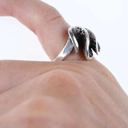 sz4.5 retro sterling ring - Estate Fresh Austin