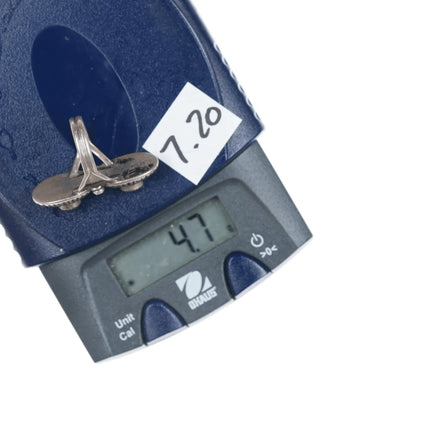 sz4.75 KY Chee Navajo modernist sterling and turquoise ring - Estate Fresh Austin