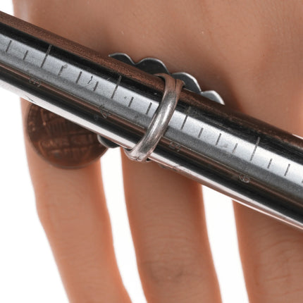 sz4.75 Navajo Morenci turquoise silver ring - Estate Fresh Austin