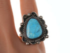 sz4.75 Vintage Native American Sterling and turquoise ring - Estate Fresh Austin