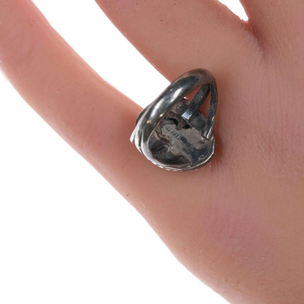sz4.75 Vintage Navajo silver and turquoise ring - Estate Fresh Austin