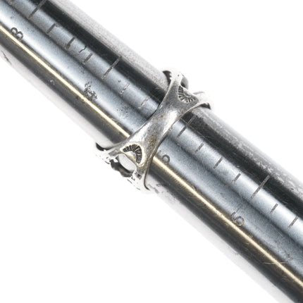 sz5 30's-40's Navajo silver ring with turquoise - Estate Fresh Austin