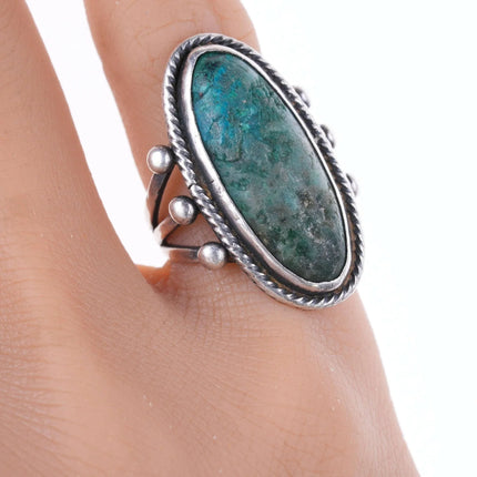 sz5 c1940's Vintage Native American Sterling/turquoise ring - Estate Fresh Austin