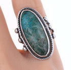 sz5 c1940's Vintage Native American Sterling/turquoise ring - Estate Fresh Austin