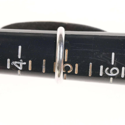 sz5 C.B Tom Native American Sterling/coral shadowbox ring - Estate Fresh Austin