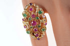 sz5 Estate 18k gold Diamond, Ruby, and Emerald ring - Estate Fresh Austin