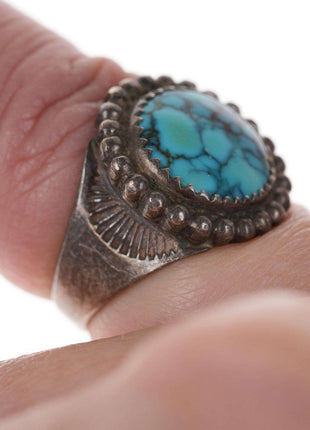 sz5 Fred Harvey Era Sterling/howlite native American ring - Estate Fresh Austin